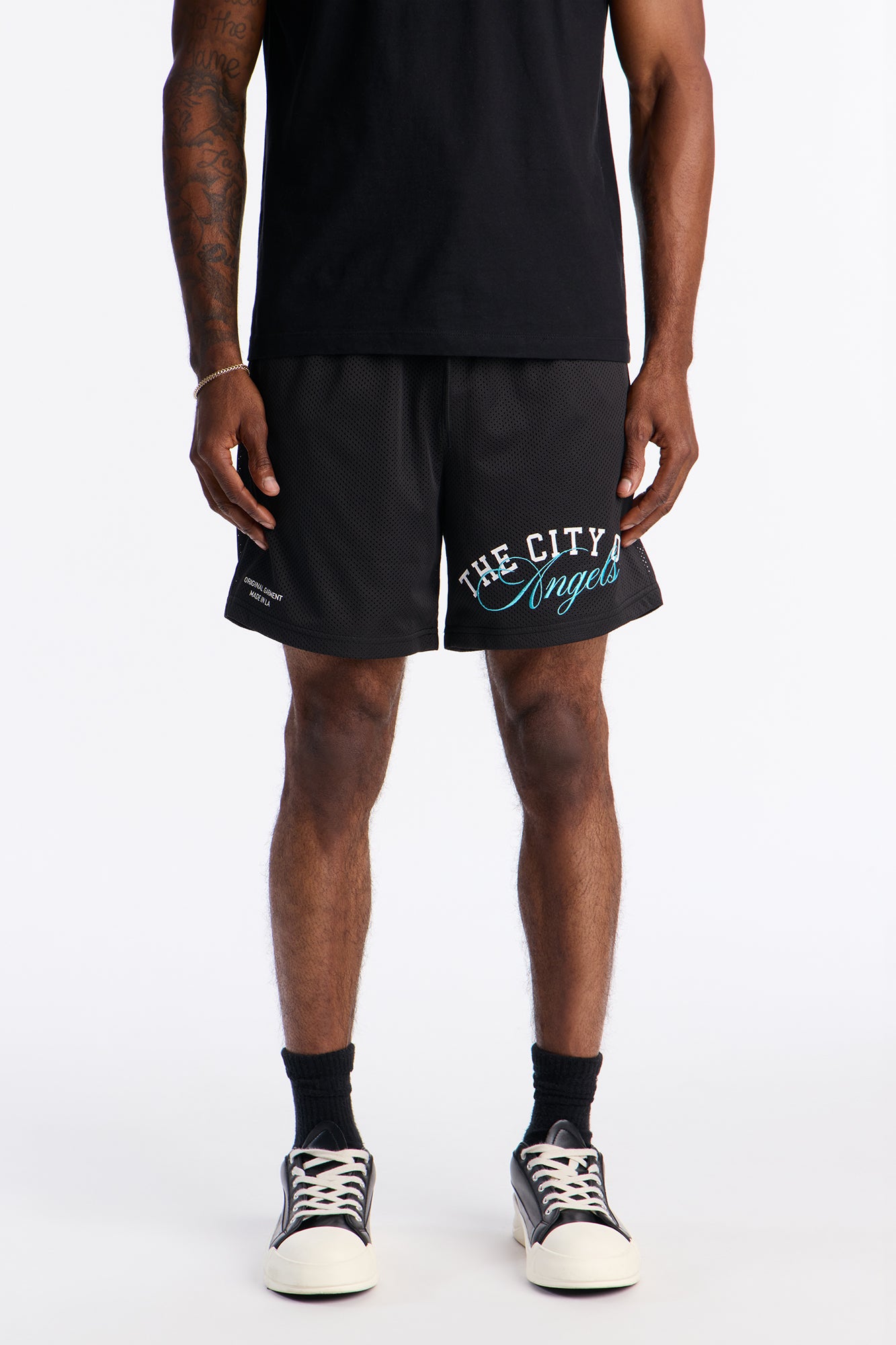 Angels Boulevard Mesh Short Black - Men's Athletic Running Shorts