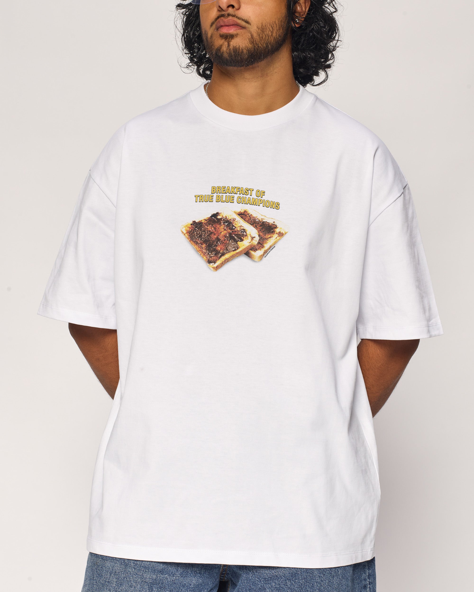 Breakfast of True Blue Champions Oversized Tee