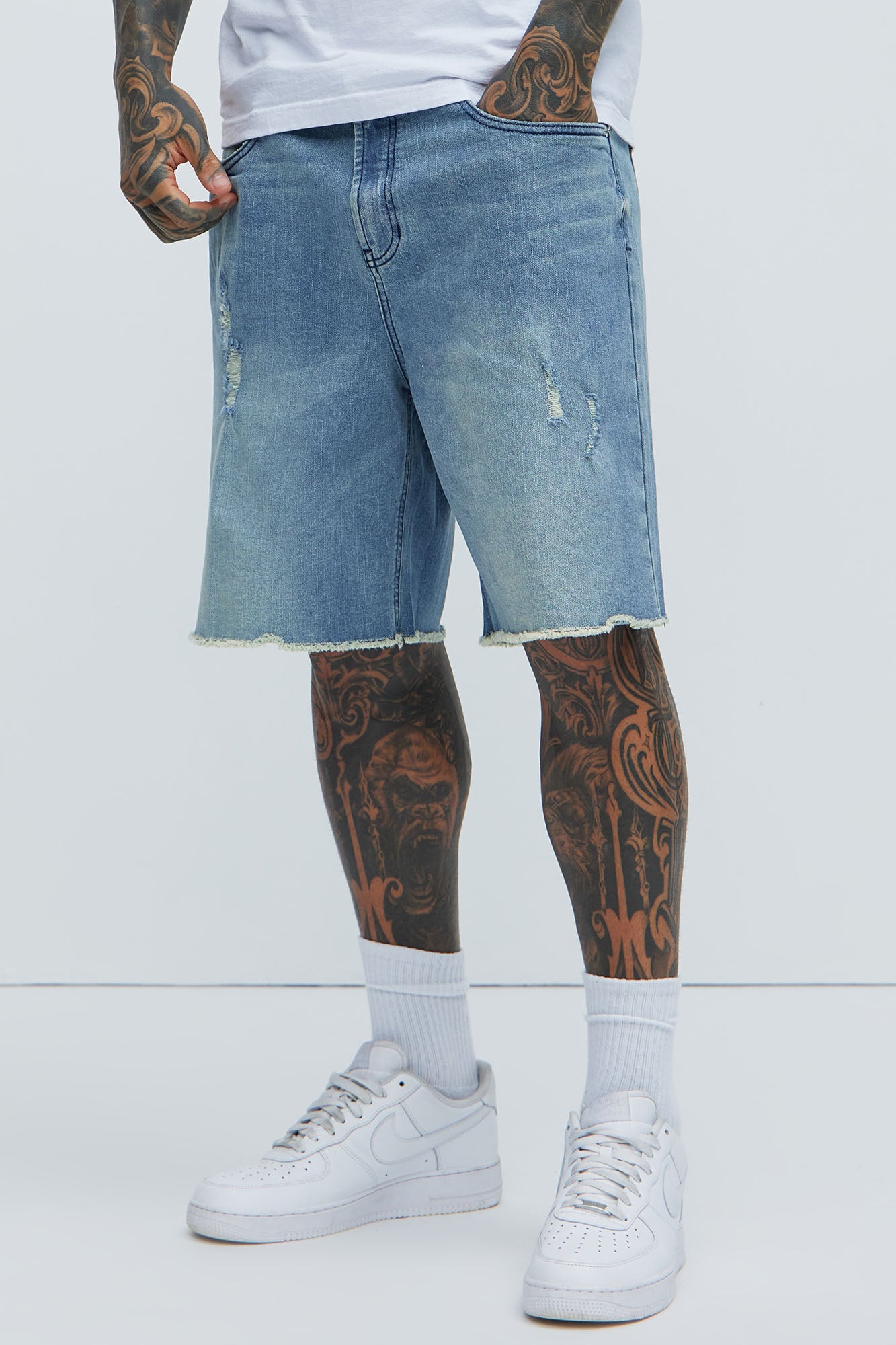 Lounge Relaxed Denim Shorts Medium Blue Wash Women's Medium