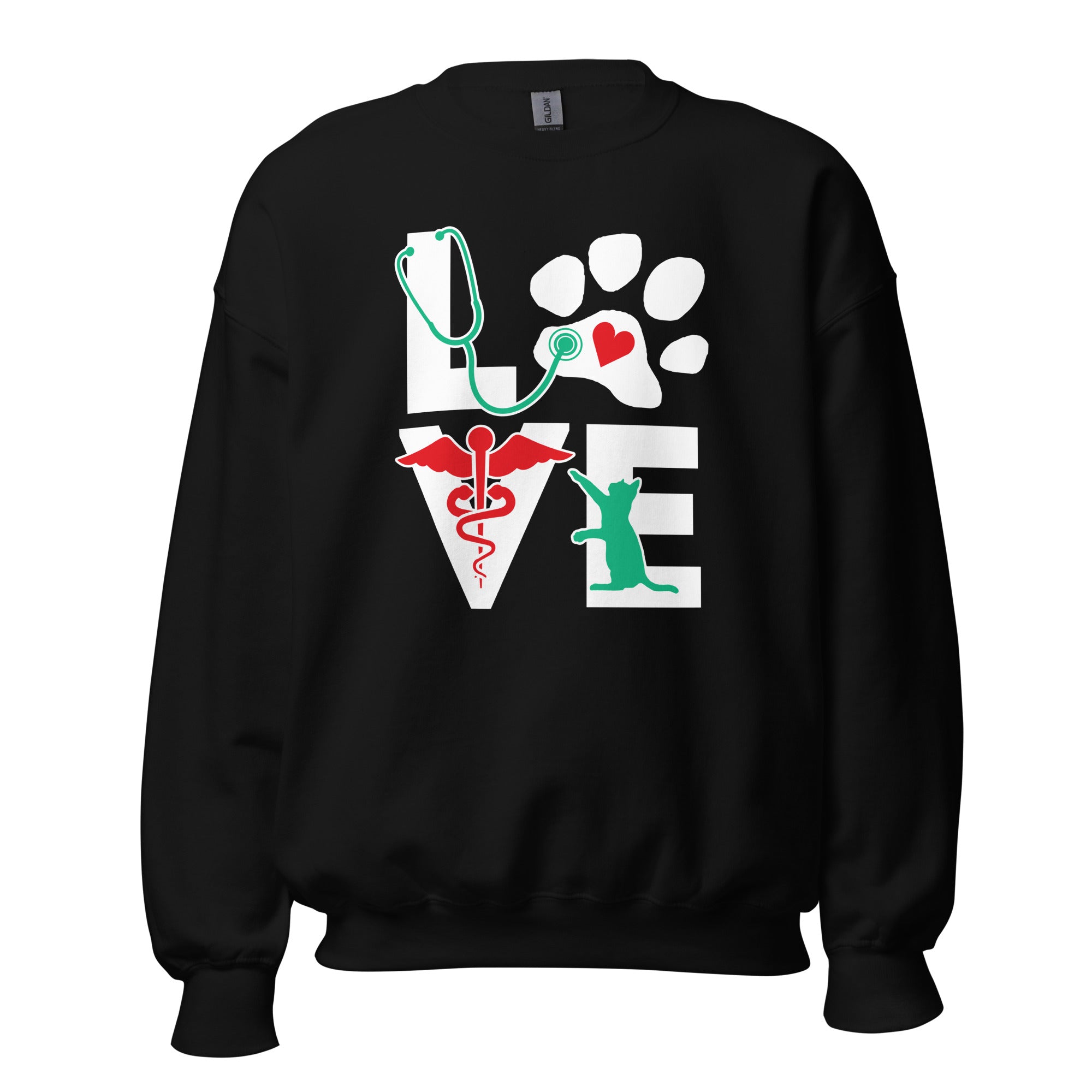Love Cat Unisex Crewneck Sweatshirt